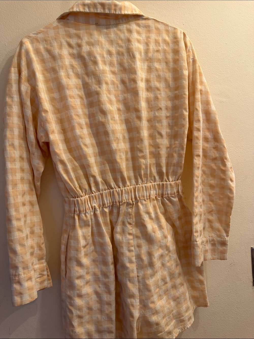 Blue Blush Yellow and White Gingham Romper - Picture 2 of 3